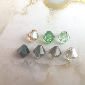 Swarovski 8mm Xilion crystal Bicone bead, Article 5328, 8 colors available; assortment #3.