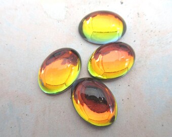 Vintage Swarovski Sahara oval cabochon, 18/13mm, 2pcs, made in 1960's
