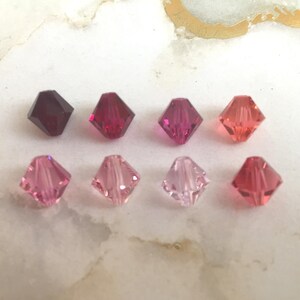 Swarovski 8mm Xilion crystal Bicone bead, Article 5328, 8 colors available; assortment #1.