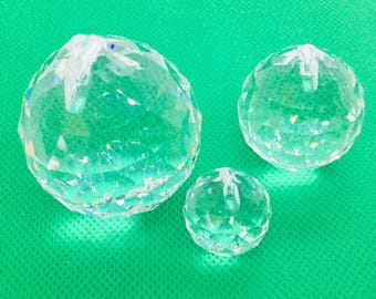 スワロフスキークリスタルクリア「ダリアの花」サンキャッチャー 38mm