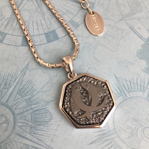 Pisces rare vintage zodiac pendant Marcel Boucher stone