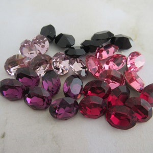 Cristal oval 10/8 mm da Swarovski, diversas cores e quantidades; configurações disponíveis