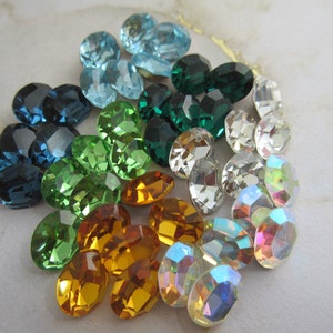 Oval 10/8mm Swarovski crystal Art#4100 and 4120, various colors and quantities, settings available
