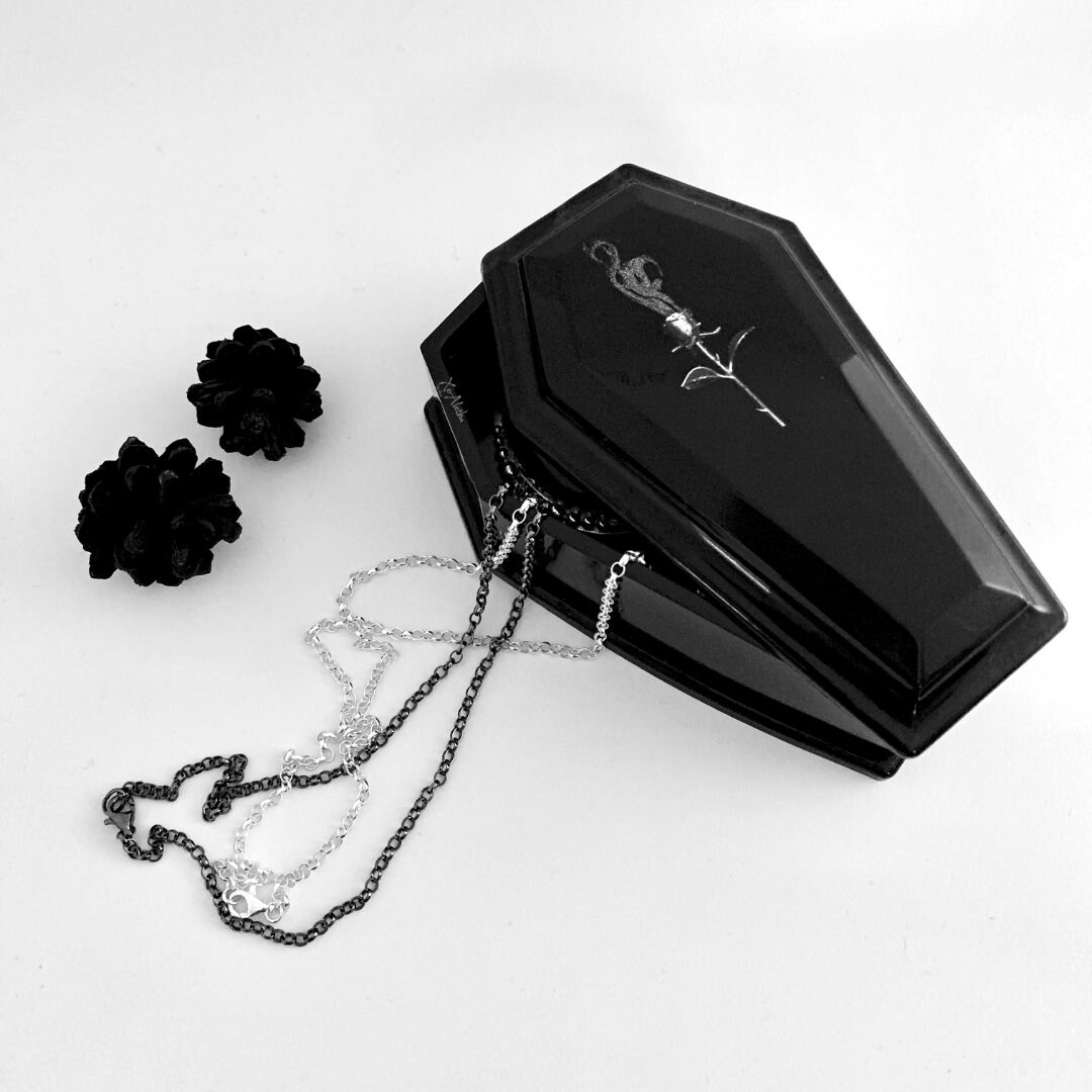 Gothic Jewellery Box Black and Silver Jewellery Box Gothic Etsy