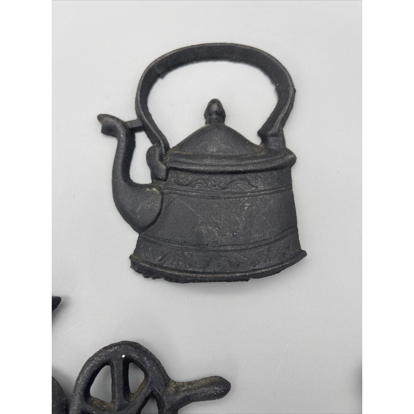 Vintage Set of 6 Black Cast Iron Kitchen Wall Hanging Decor Etsy