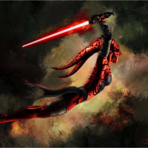 Star Wars DARTH TALON ATTACKS Original 11x17 Art Print signé par Scott Harben