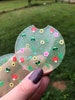 Cottagecore car coasters, cute car coaster, car coaster set of 2, cottagecore car accessories, mushroom coasters, floral car accessories