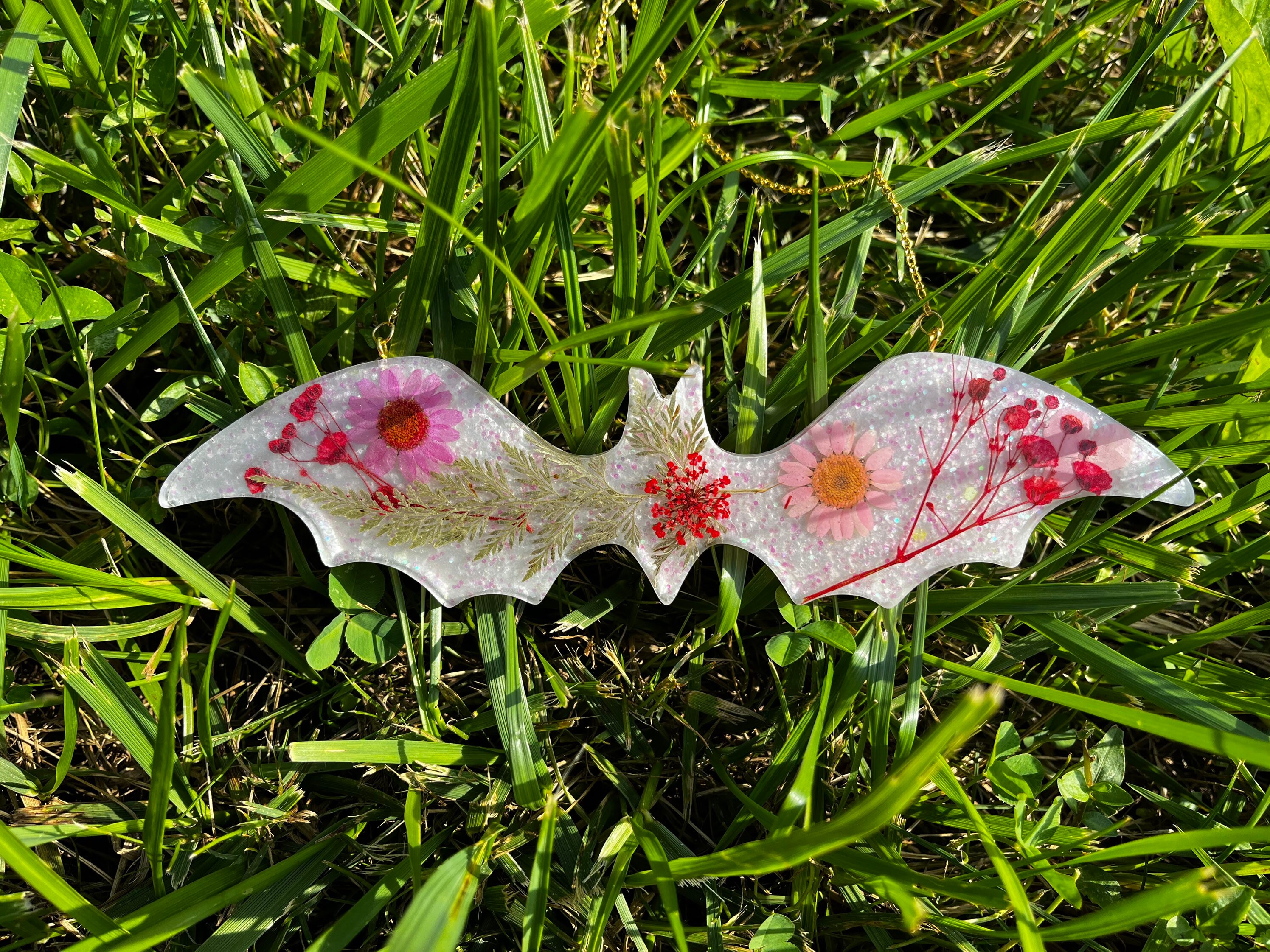 Handmade Bat Wall Hanging Floral Bat Wall Decor Bat Home Etsy