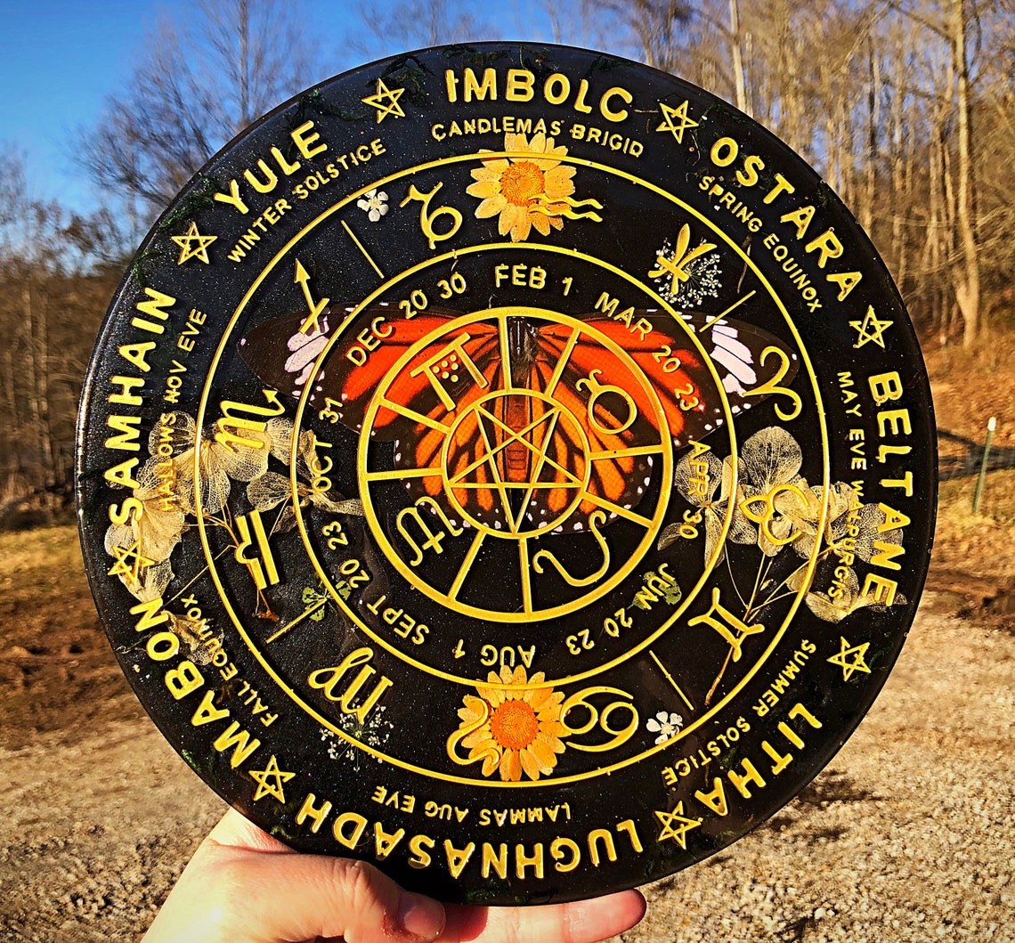 CUSTOM Handmade Astrology Board Wiccan Calendar Pagan Altar Etsy