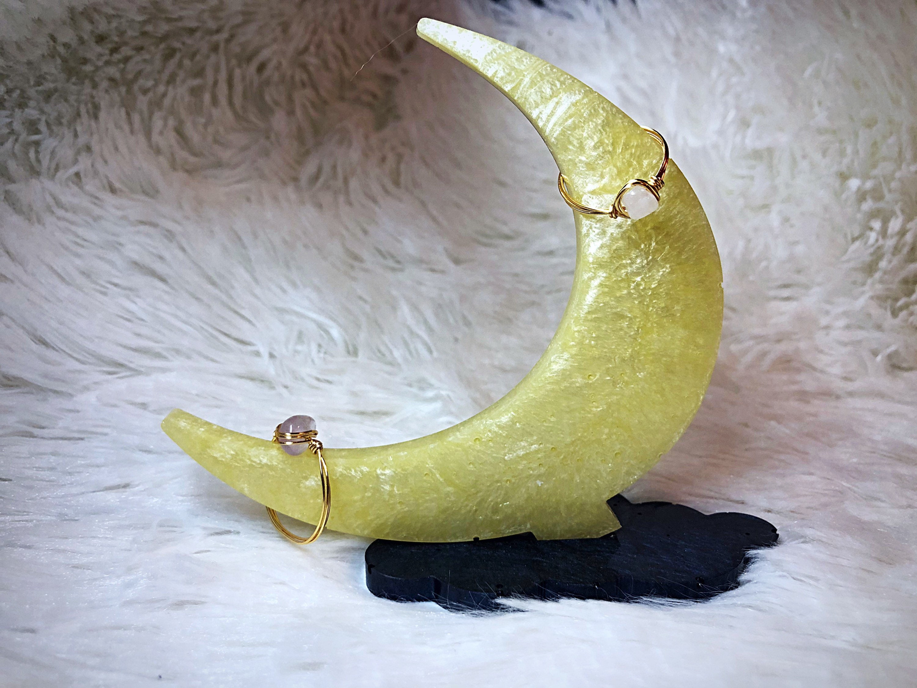 Handmade moon ring holder ring display jewelry display ring Etsy