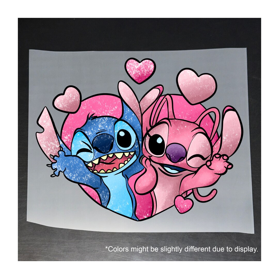 Stitch Heart VALENTINES DTF Valentines Day Direct to Film Ready to