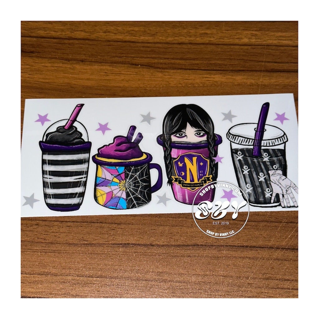 UV DTF Transfer Sticker for Glass Cup DIY Stickers for 16oz 