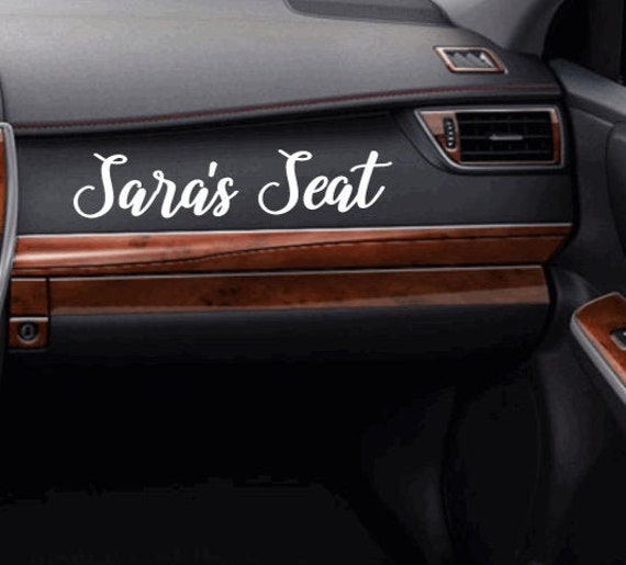 Girlfriends Seat Sticker for Car Name Decal for Car Etsy