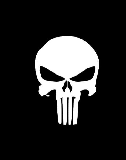 Marvel The Punisher Distressed Skull Logo1 Art Print by Sanzij