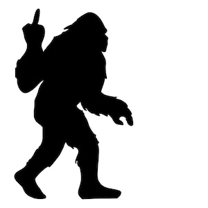 Bigfoot Middle Finger Decal