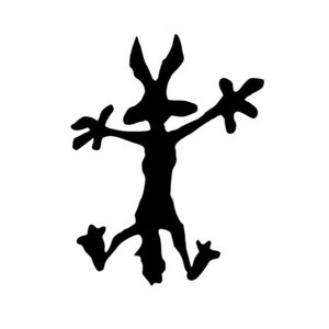 Wile E. Coyote splat image in road runner decal image 3