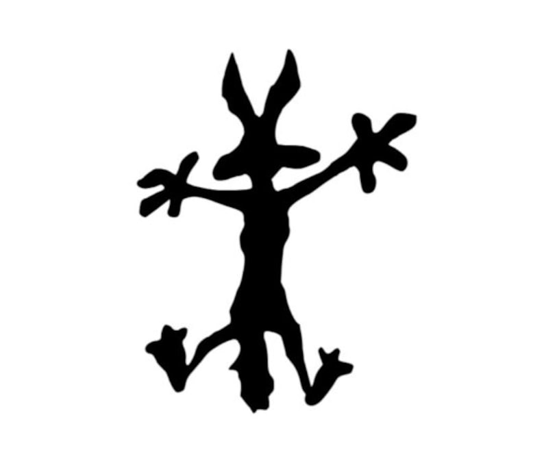 Wile E. Coyote splat image in road runner decal image 3