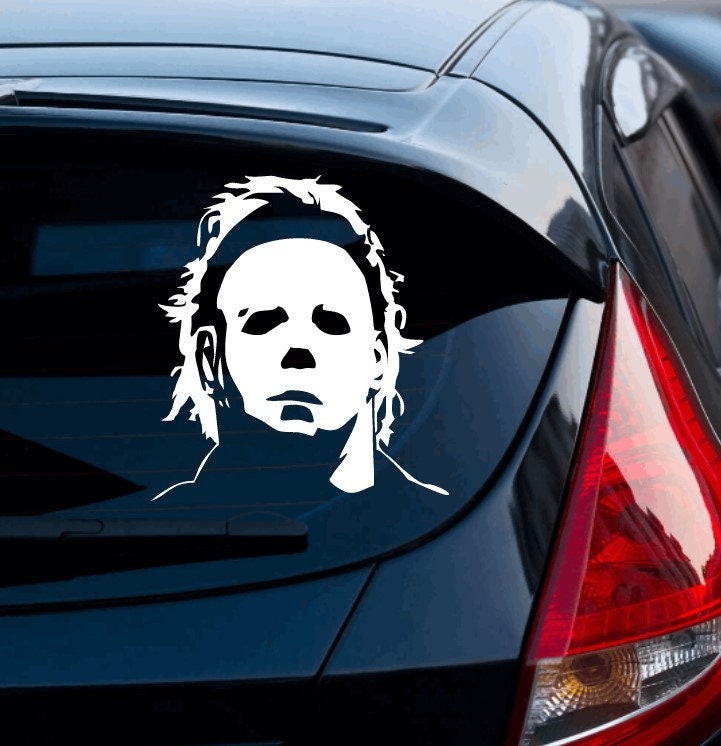 Acheter Halloween horreur silencieux crâne autocollant de voiture  carrosserie fenêtre décalcomanie voiture décoration de la maison