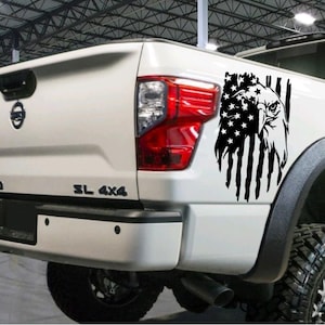 American Flag eagle distressed for car truck vinyl decal sticker window