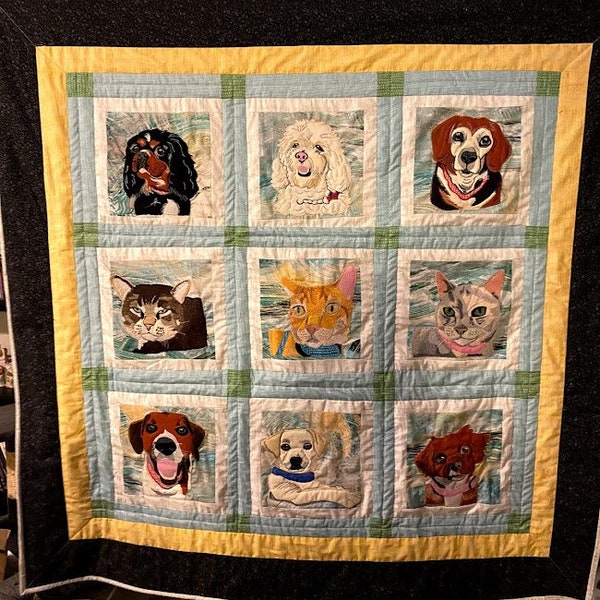 Pet Portrait Quilt Pattern Etsy