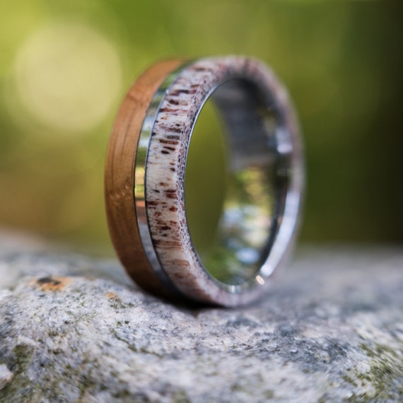 Deer antler ring for him best sale
