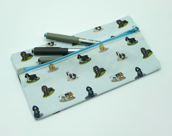 Pencil Case in original Sew Like Sarah Cocker Spaniel design