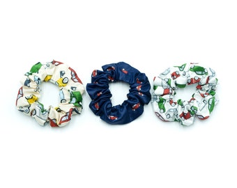 Luxury decorative hair scrunchies in original Fiat 500 prints