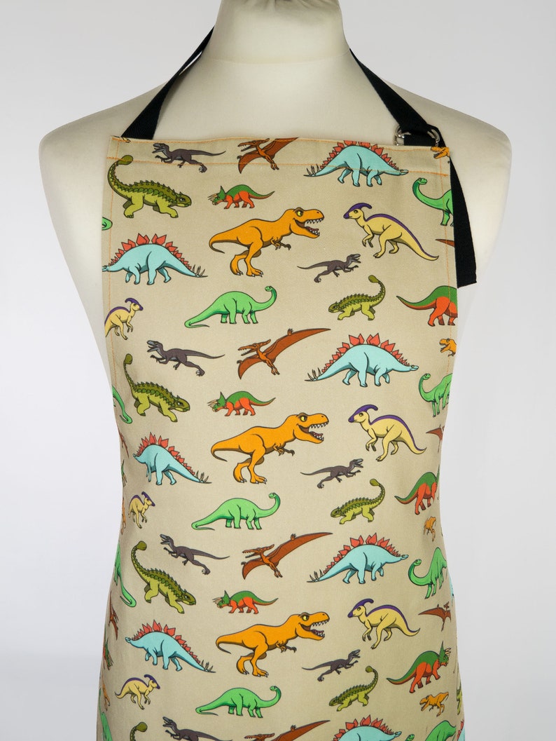 Adult Apron in original Sew Like Sarah Dinosaur design image 3