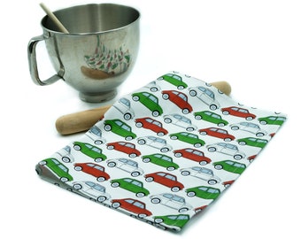 Cotton Tea Towel in original Italian Fiat 500 print