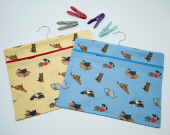 Peg Bag in original Sew Like Sarah Cat design- available in two colours