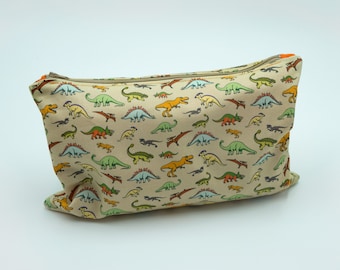 Zip up storage/Make up bag in original Sew Like Sarah Dinosaur design