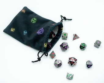 Velvet Dice Bag in original Polyhedral design