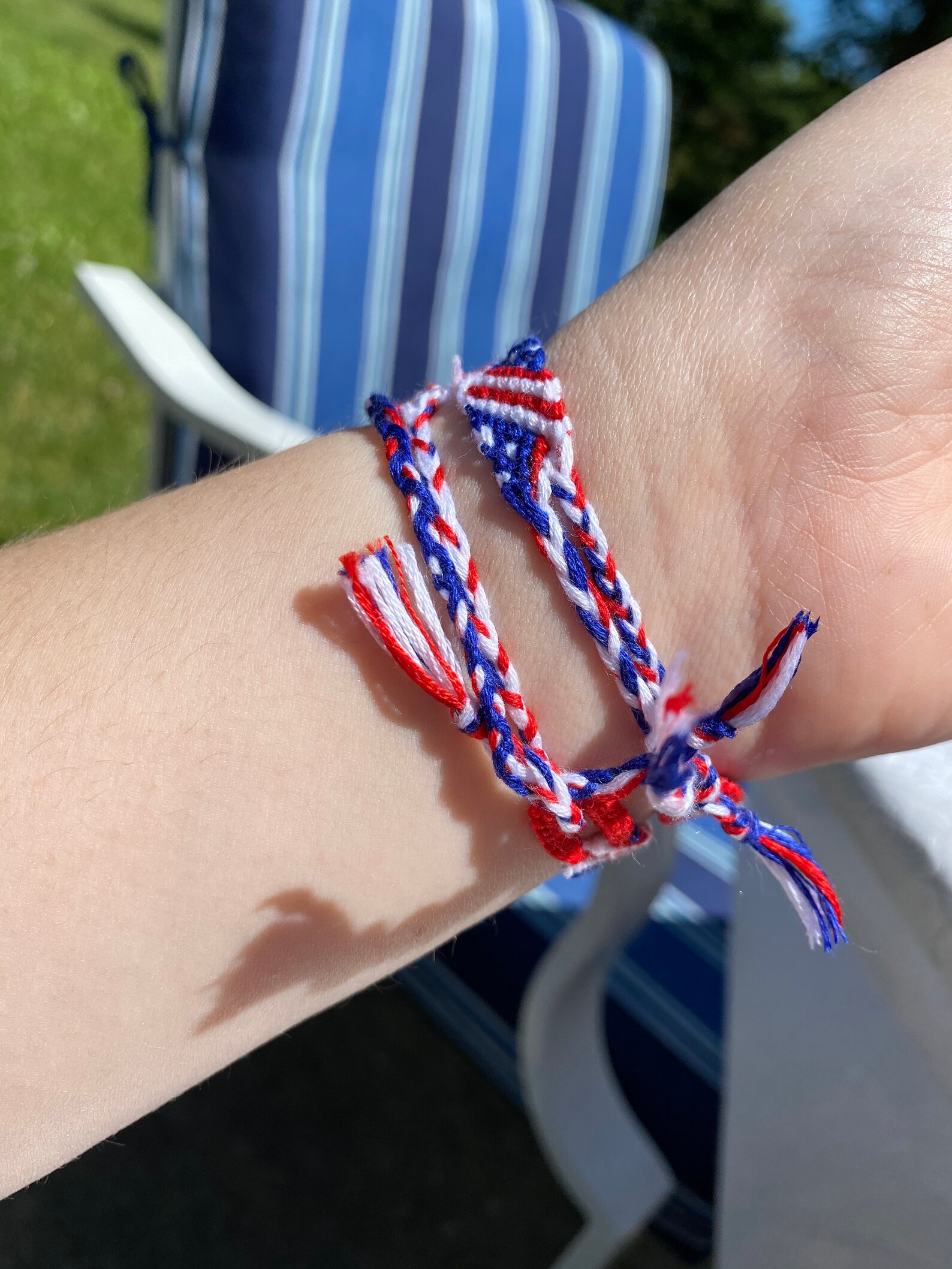 American Flag Friendship Bracelet Etsy