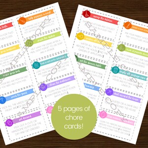 Chore Cards | Printable Chore Cards | Chore Chart | Routine Cards ...