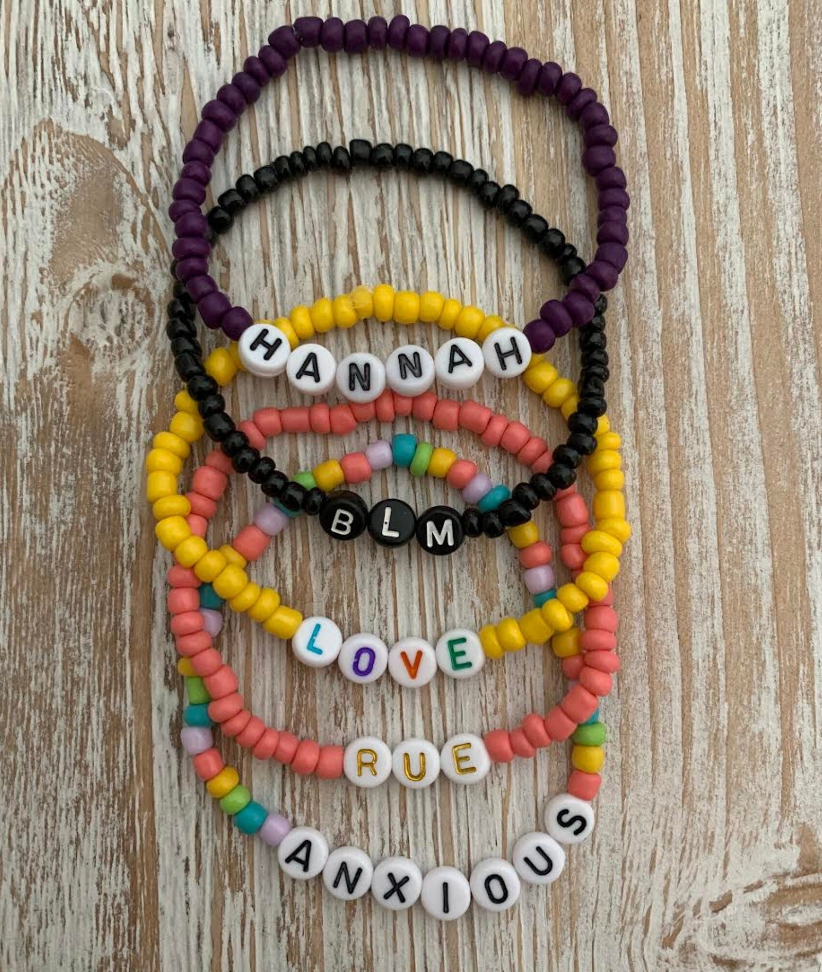 HAPPY Beaded Bracelet – AshleighDesignCo