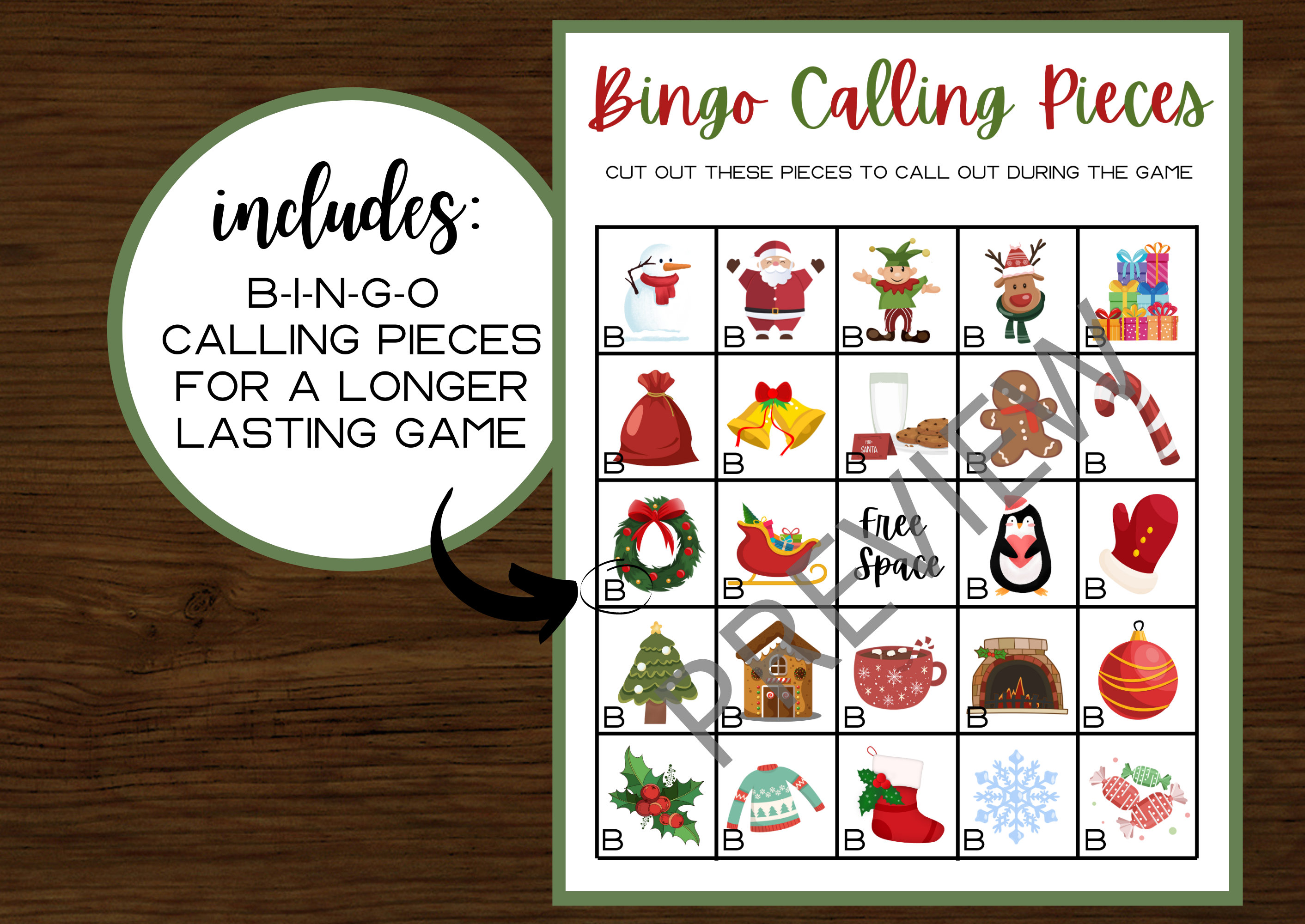 Christmas Bingo | Christmas Game | Holiday Bingo | Winter Bingo ...