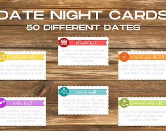 Date Night Idea Cards | Date Night Cards | Date Night Ideas | Instant Download | Date Night Ideas | Anniversary Gift | Wedding Gift