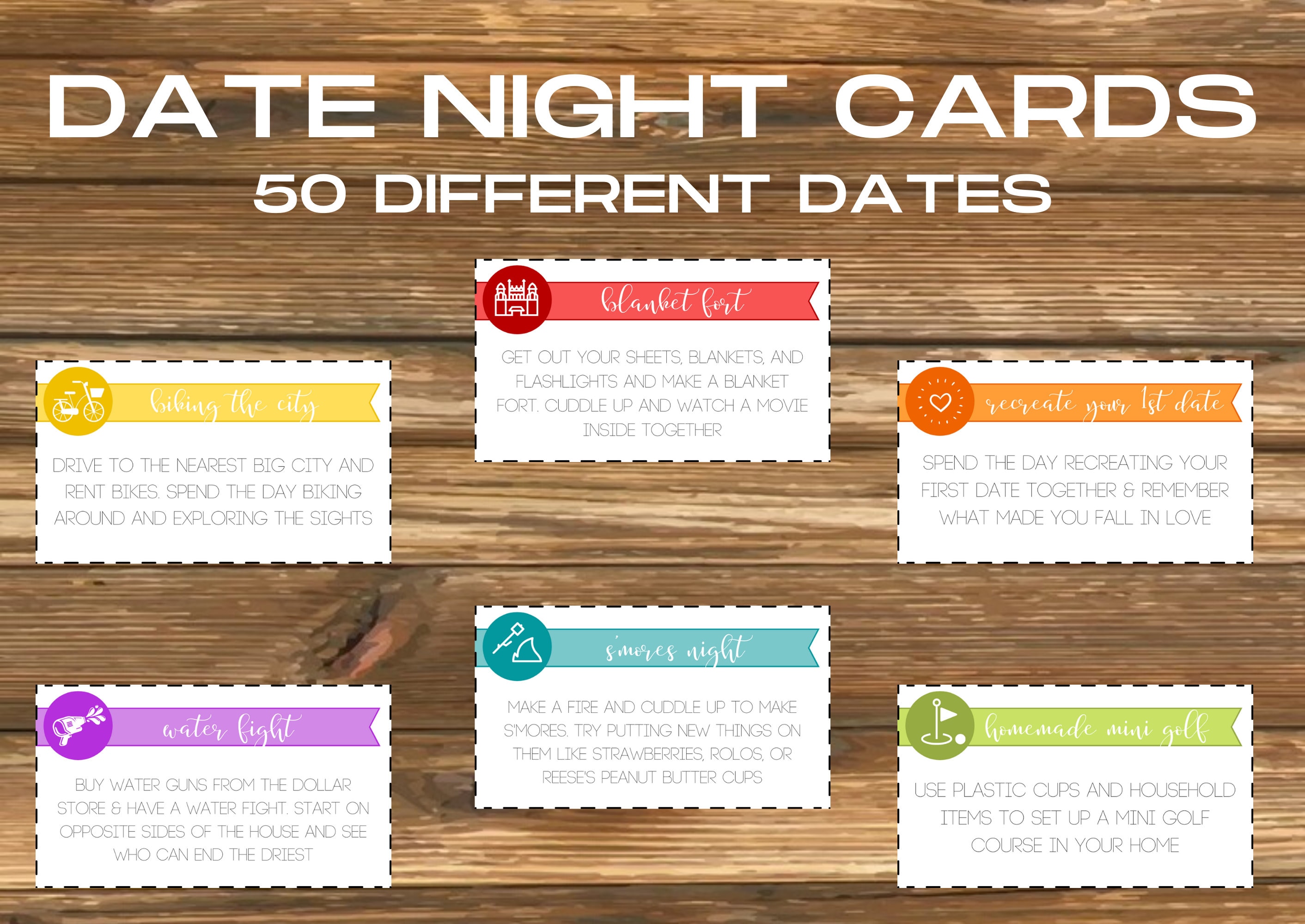Date Night Idea Cards Date Night Cards Date Night Ideas Etsy UK