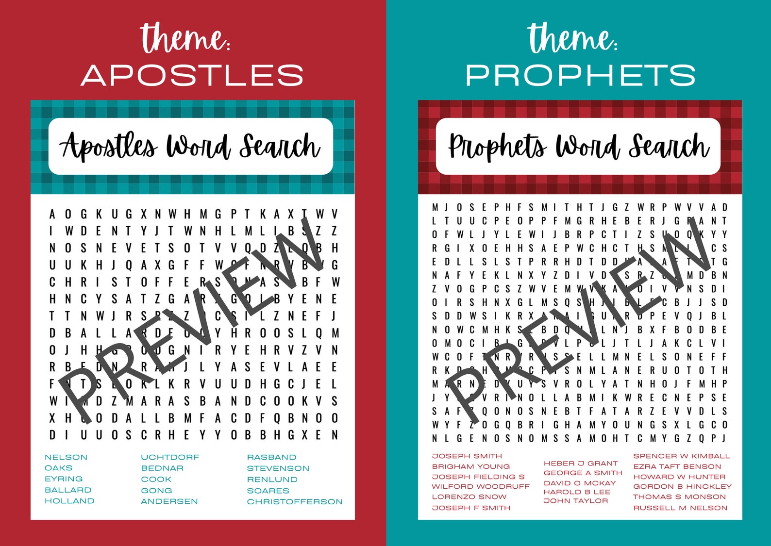 LDS Word Searches General Conference Word Searches Mormon Etsy