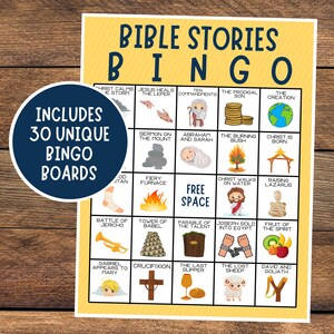 Bible Bingo | Bible Stories Bingo | Bible Story Bingo | Religious Bingo | Instant Download | Sunday School Bingo | Bible Story Game