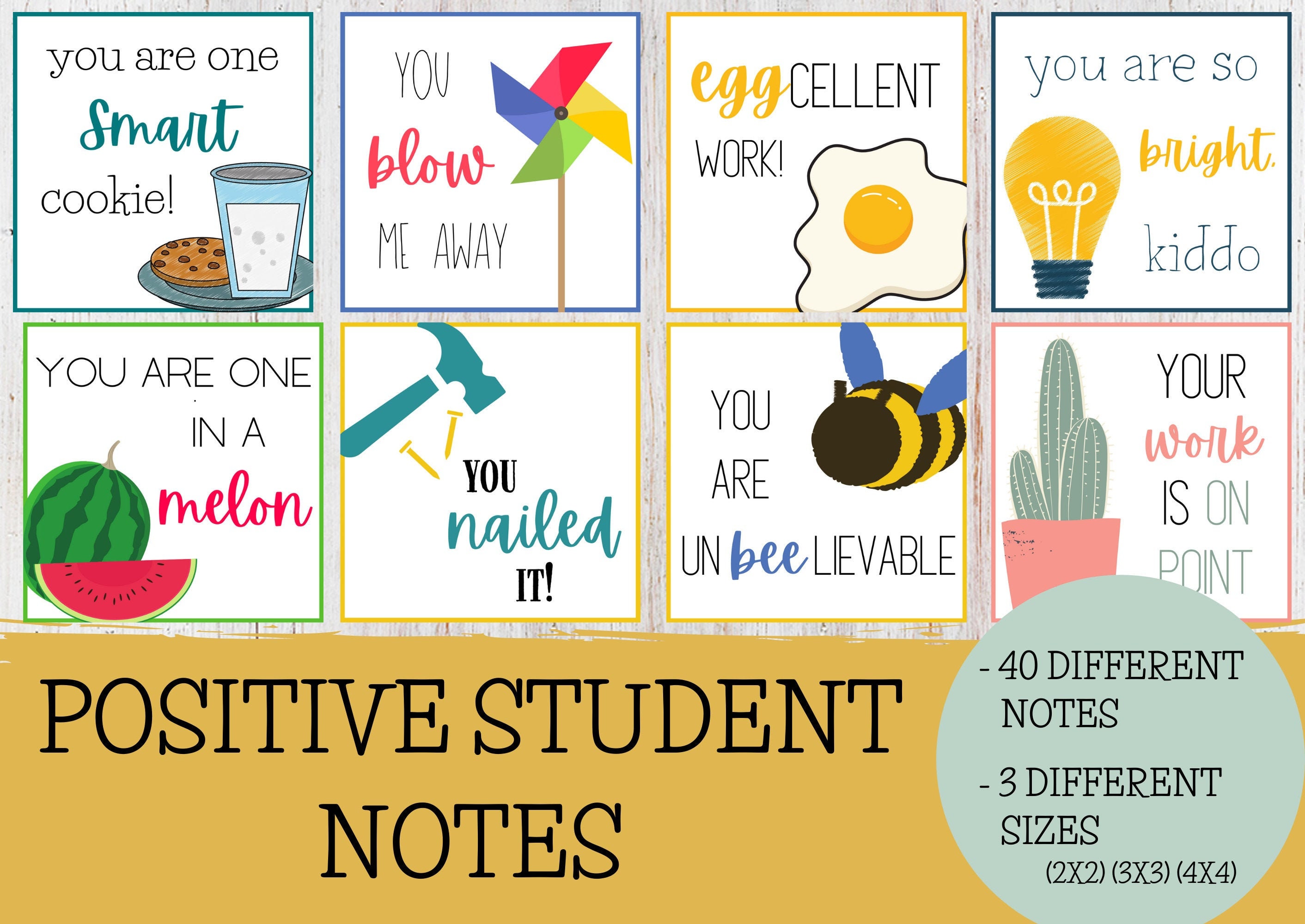 Positive Student Notes Positive Affirmation Student - Etsy