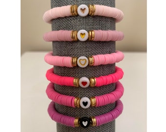 Heishi Heart Bracelet