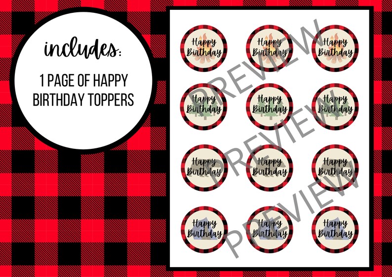 Camping Cupcake Toppers Birthday Cupcake Topper Baby Etsy