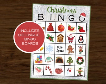 Christmas Bingo | Christmas Game | Holiday Bingo | Winter Bingo | Digital Download | Christmas Party | Holiday Party