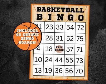 Basketball Bingo | Basketball Party | Basketball Birthday Party | Sports Bingo | Instant Download | Set Of 60 Cards