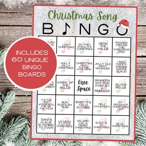Weihnachtslied-Bingo | Weihnachts-Bingokarten | Einstufung von Weihnachtslied-Bingo | Weihnachts-Bingo | Digitaler Download