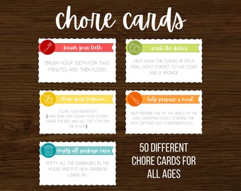 Printable Chore Cards | Fun Kids Routine Chart (Instant Download)