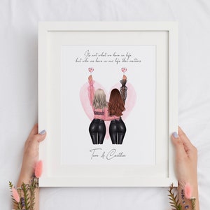 Impression du meilleur ami, cadeau personnalisé, amis présents, bestie, filles, citation personnalisée, amitié, cadeau de sœur, cadeau danniversaire pour elle image 1