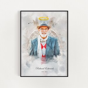 Memorial Print, Passed Away Portrait, In Loving Memory, Remembrance Gift, Memorial Photo Gift, Funeral Welcome Sign, Celebrating Life, Pet