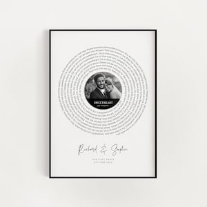Stampa personalizzata del testo della canzone, stampa personalizzata della nostra canzone, regalo di nozze, anniversario di carta, arte murale musicale, primo ballo, la nostra melodia, arte digitale
